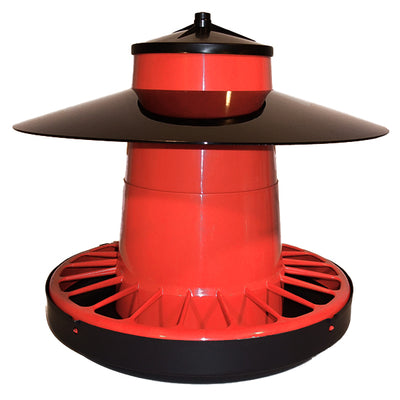 Comedero Plástico para Aves - 16Kg con protector contra la lluvia - PECFARM