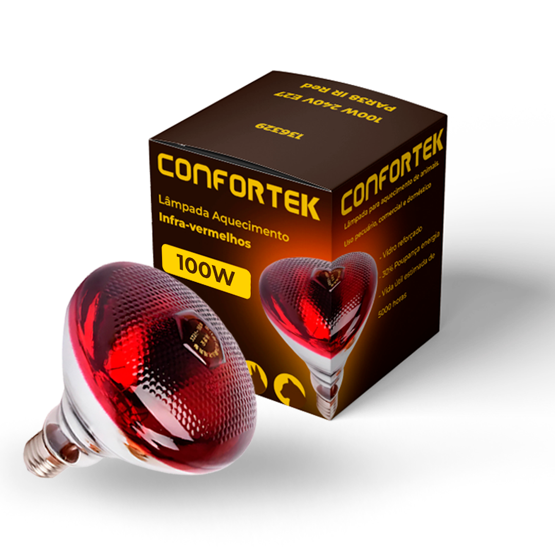 Lámpara Infrarroja CONFORTEK 100 W Cristal prensado