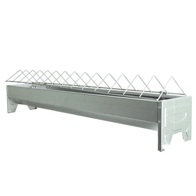 Comedero para pollitos con rejilla galvanizado - 75 cm