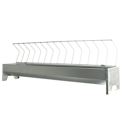 Comedero para pollitos con rejilla galvanizado - 75 cm